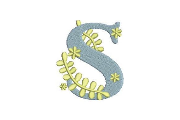 Floral Alphabet S: A Beautiful Embroidery Design
