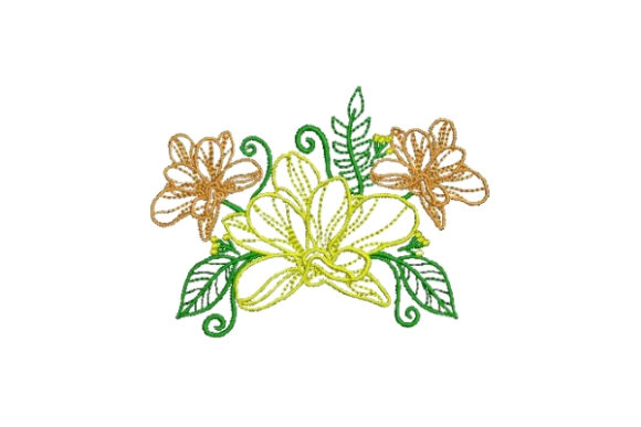 Flower Embellishment Outline 1