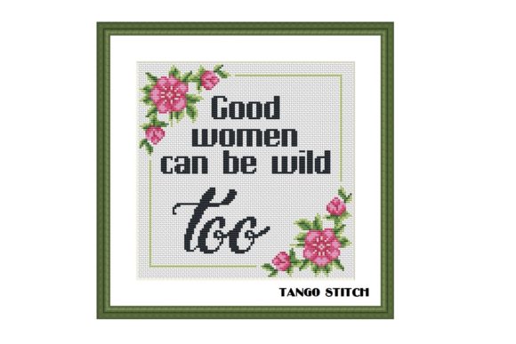 Good Women Funny Quote Cross Stitch Review for Etsy Sellers